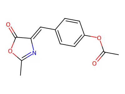 4-[(2-Methyl-5-oxo-1,3-oxazol-4(5h)-ylidene)methyl]phenyl acetate structure