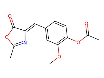 (4Z)-4-[[4-(Acetyloxy)-3-methoxyphenyl]methylene]-2-methyl-5(4H)-oxazolone structure