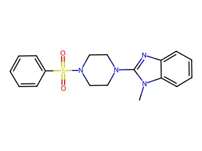 2-[4-(Benzenesulfonyl)piperazin-1-yl]-1-methylbenzimidazole structure
