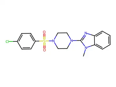 2-[4-(4-Chlorophenyl)sulfonylpiperazin-1-yl]-1-methylbenzimidazole structure