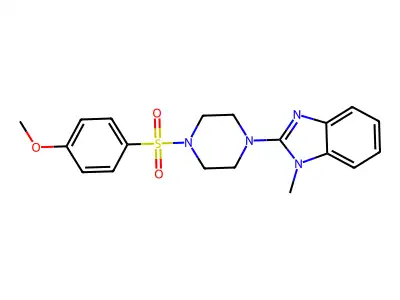 2-[4-(4-Methoxyphenyl)sulfonylpiperazin-1-yl]-1-methylbenzimidazole structure