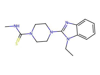 4-(1-Ethyl-1H-benzoimidazol-2-yl)-piperazine-1-carbothioic acid methylamide structure
