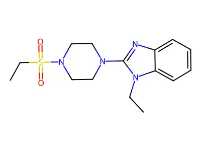 1-Ethyl-2-(4-(ethylsulfonyl)piperazin-1-yl)-1H-benzo[d]imidazole structure