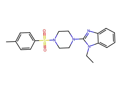 1-Ethyl-2-[4-(4-methylphenyl)sulfonylpiperazin-1-yl]benzimidazole structure