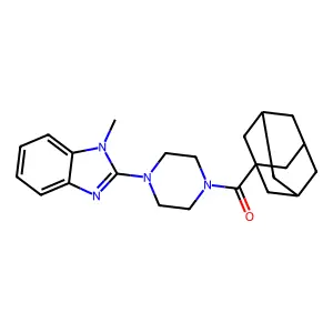 Adamantan-1-yl-[4-(1-methyl-1H-benzoimidazol-2-yl)-piperazin-1-yl]-methanone structure