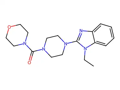 [4-(1-Ethyl-1H-benzimidazol-2-yl)-1-piperazinyl](4-morpholinyl)methanone structure