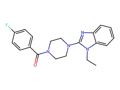 1-Ethyl-2-[4-(4-fluorobenzoyl)piperazin-1-YL]-1H-1,3-benzodiazole structure