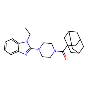 Adamantan-1-yl-[4-(1-ethyl-1H-benzoimidazol-2-yl)-piperazin-1-yl]-methanone structure