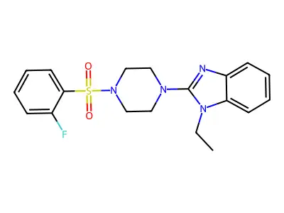 1-Ethyl-2-[4-(2-fluorophenyl)sulfonylpiperazin-1-yl]benzimidazole structure