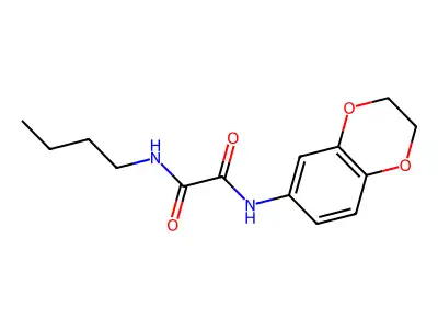 N1-butyl-N2-(2,3-dihydrobenzo[b][1,4]dioxin-6-yl)oxalamide structure