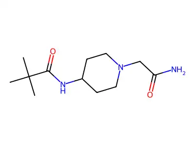 N-[1-(2-amino-2-oxoethyl)piperidin-4-yl]-2,2-dimethylpropanamide structure