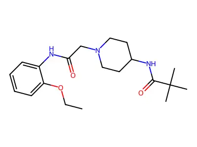 N-(1-{[(2-ethoxyphenyl)carbamoyl]methyl}piperidin-4-yl)-2,2-dimethylpropanamide structure