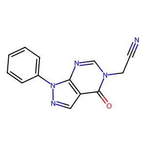 2-(4-Oxo-1-phenylpyrazolo[3,4-d]pyrimidin-5-yl)acetonitrile structure