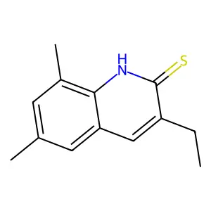 3-ethyl-6,8-dimethyl-1H-quinoline-2-thione structure