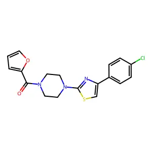 {4-[4-(4-Chlorophenyl)thiazol-2-yl]-piperazin-1-yl}-furan-2-ylmethanone structure