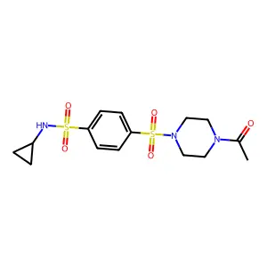 4-(4-Acetyl-piperazine-1-sulfonyl)-N-cyclopropyl-benzenesulfonamide structure
