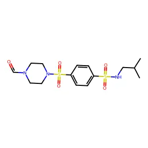 4-(4-Formylpiperazine-1-sulfonyl)-N-(2-methylpropyl)benzene-1-sulfonamide structure