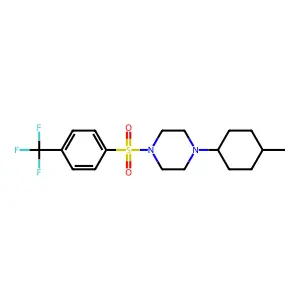 1-(4-Methylcyclohexyl)-4-[4-(trifluoromethyl)phenyl]sulfonylpiperazine structure
