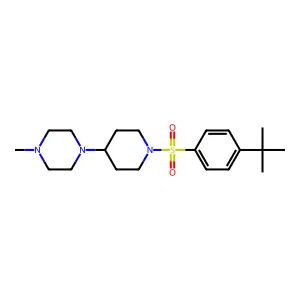 1-[1-(4-tert-Butyl-benzenesulfonyl)-piperidin-4-yl]-4-methyl-piperazine structure