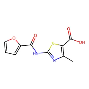 2-(Furan-2-carboxamido)-4-methylthiazole-5-carboxylic acid structure
