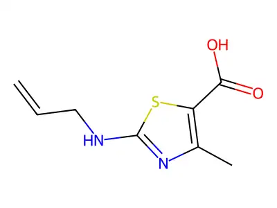 4-Methyl-2-(prop-2-enylamino)-1,3-thiazole-5-carboxylic acid structure