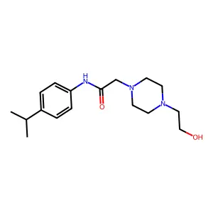 1-Piperazineacetamide, 4-(2-hydroxyethyl)-N-[4-(1-methylethyl)phenyl]- structure