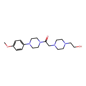 2-[4-(2-Hydroxyethyl)-1-piperazinyl]-1-[4-(4-methoxyphenyl)-1-piperazinyl]ethanone structure