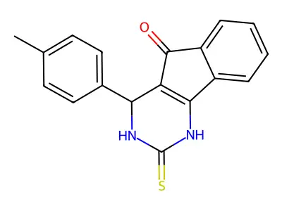 4-(4-methylphenyl)-2-thioxo-1,2,3,4-tetrahydro-5H-indeno[1,2-d]pyrimidin-5-one structure