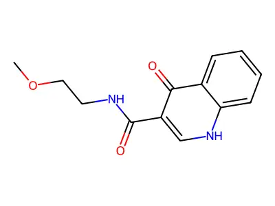 N-(2-methoxyethyl)-4-oxo-1H-quinoline-3-carboxamide structure