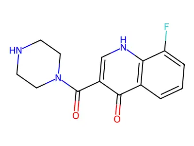 8-Fluoro-3-(piperazine-1-carbonyl)quinolin-4(1H)-one structure