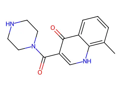8-Methyl-3-(piperazine-1-carbonyl)quinolin-4(1H)-one structure