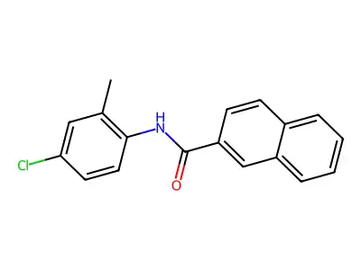 N-(4-chloro-2-methylphenyl)naphthalene-2-carboxamide structure