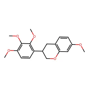 2H-1-Benzopyran, 3,4-dihydro-7-methoxy-3-(2,3,4-trimethoxyphenyl)- structure