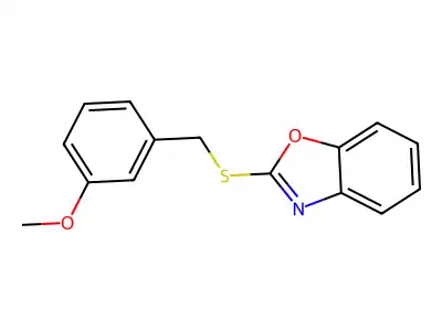 2-[(3-Methoxybenzyl)sulfanyl]-1,3-benzoxazole structure