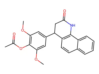 2,6-Dimethoxy-4-(2-oxo-1,2,3,4-tetrahydrobenzo[h]quinolin-4-yl)phenyl acetate structure