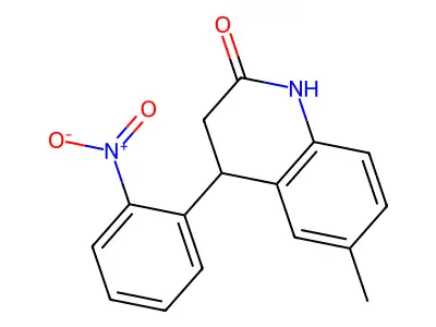 6-methyl-4-(2-nitrophenyl)-3,4-dihydroquinolin-2(1H)-one structure