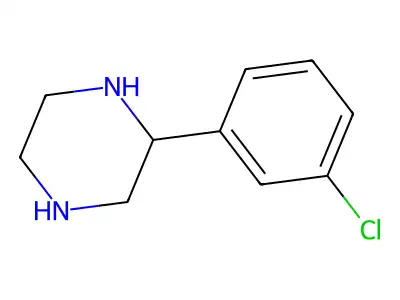 2-(3-Chlorophenyl)piperazine structure