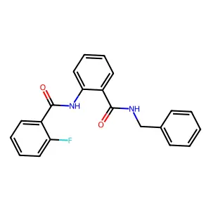 N-{2-[(benzylamino)carbonyl]phenyl}-2-fluorobenzamide structure