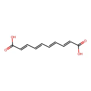 2,6,8-Decatetraenedioic acid structure
