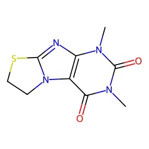 1,3-dimethyl-6,7-dihydro[1,3]thiazolo[2,3-f]purine-2,4(1H,3H)-dione structure