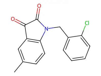 1-(2-chlorobenzyl)-5-methyl-1H-indole-2,3-dione structure