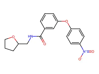 3-(4-nitrophenoxy)-N-(tetrahydro-2-furanylmethyl)benzamide structure