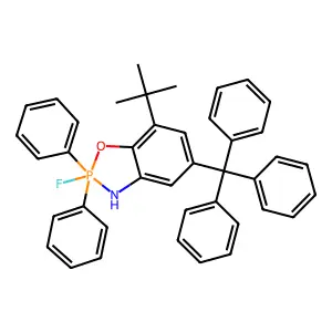 7-tert-butyl-2-fluoro-2,2-diphenyl-5-trityl-3H-1,3,2lambda5-benzoxazaphosphole structure