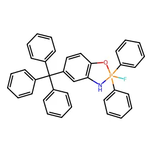 2-fluoro-2,2-diphenyl-5-trityl-3H-1,3,2lambda5-benzoxazaphosphole structure