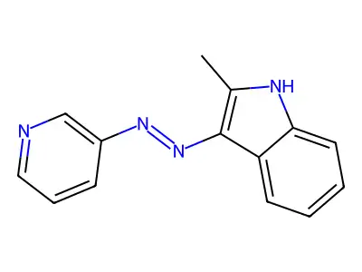 (Z)-2-methyl-3-(2-(pyridin-3-yl)hydrazono)-3H-indole structure