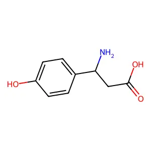 (R)-3-Amino-3-(4-hydroxy-phenyl)-propionic acid structure