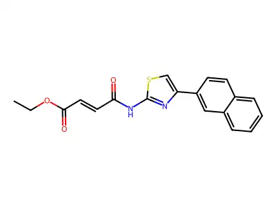 ethyl (2E)-4-{[4-(naphthalen-2-yl)-1,3-thiazol-2-yl]amino}-4-oxobut-2-enoate structure