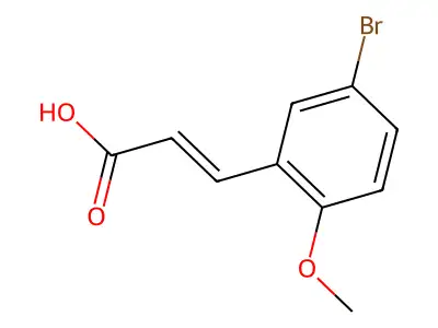 (2E)-3-(5-Bromo-2-methoxyphenyl)acrylic acid structure