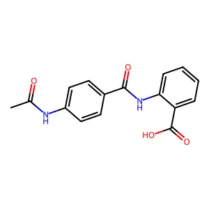 2-[(4-Acetamidobenzoyl)amino]benzoic acid structure