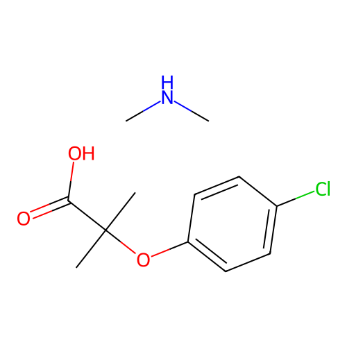 Dimethylammonium 2-(4-chlorophenoxy)-2-methylpropionate structure